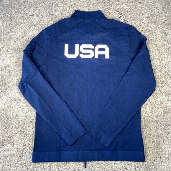 Nike Pro Elite Team USA Podium Track Jacket Size Medium Men Blue AO8701-492 - Picture 2 of 6